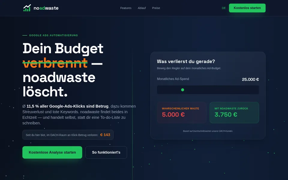 Startseite von NoAdWaste